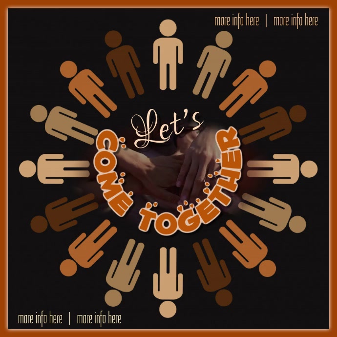 Come Together Message Video Carré (1:1) template