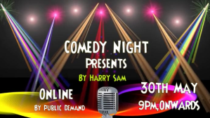 Comedy, concert, event flyer poster Цифровой дисплей (16 : 9) template