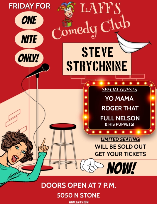 COMEDY CLUB Flyer (US Letter) template