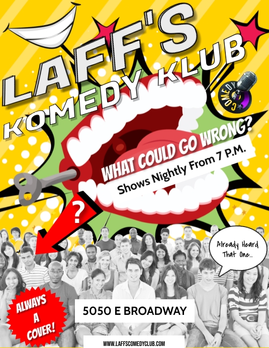 COMEDY CLUB Ulotka (US Letter) template
