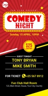 Comedy club roll up banner template