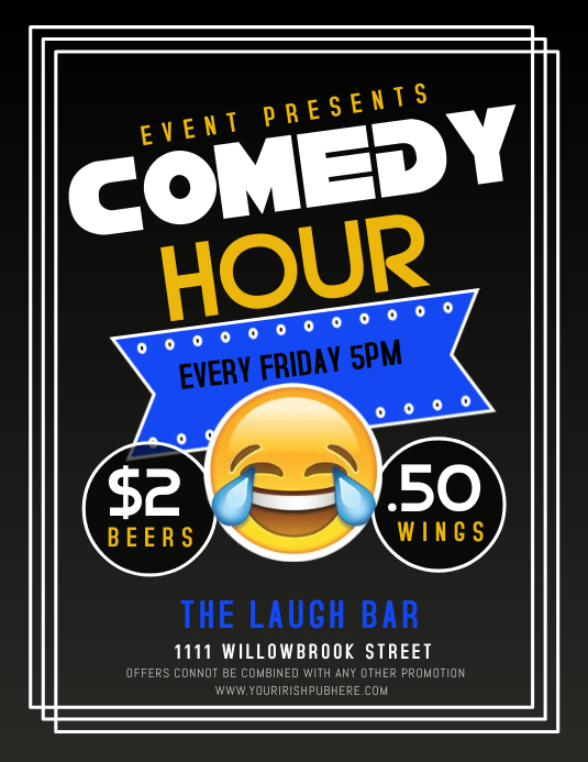 COMEDY Template PosterMyWall