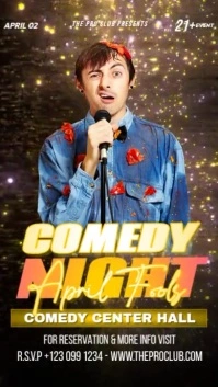 Comedy Night April Fools Instagram Story template