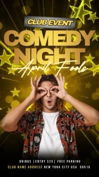 Comedy Night April Fools Instagram Story template