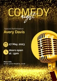 comedy night A3 template