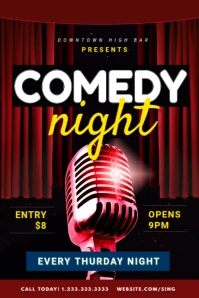 Comedy Night Tumblr Graphic template