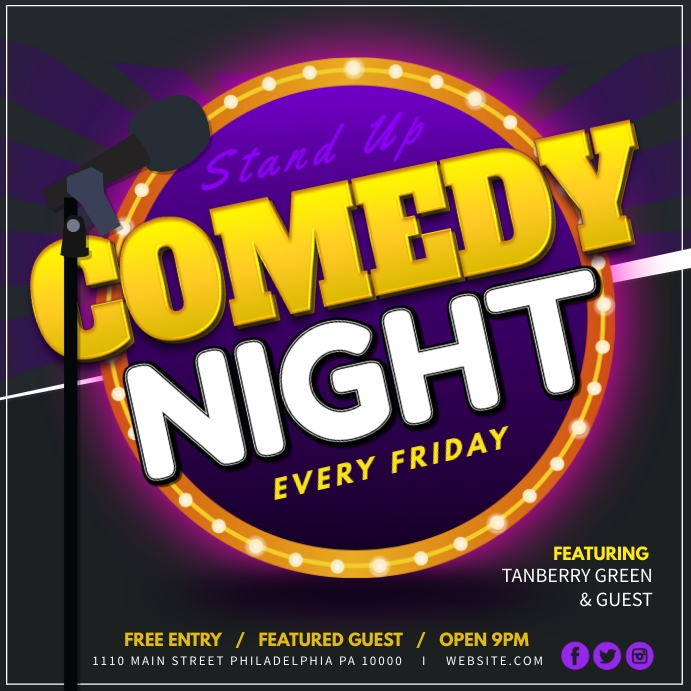Comedy Night Graphics Comedy Night Poster Ideas