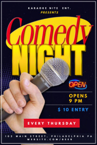 Comedy Night Graphics Comedy Night Template | PosterMyWall