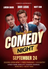 comedy night A4 template