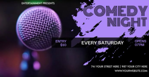Sort Comedy Night Event Facebook Event Cover Template