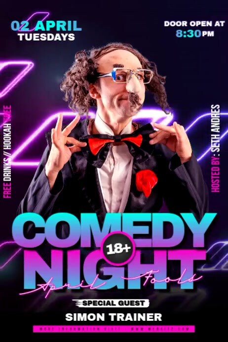 Comedy Night Graphics Comedy Night Template | PosterMyWall