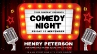 Comedy Night Event Facebook Cover Video template