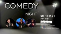 Comedy Night Event invitation Cover Header Ad Видеообложка профиля Facebook (16:9) template