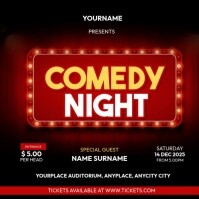 Comedy Night Event Poster Сообщение Instagram template