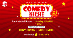 Comedy night facebook ad template