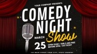 Comedy Night Event Facebook Cover Video Template | PosterMyWall
