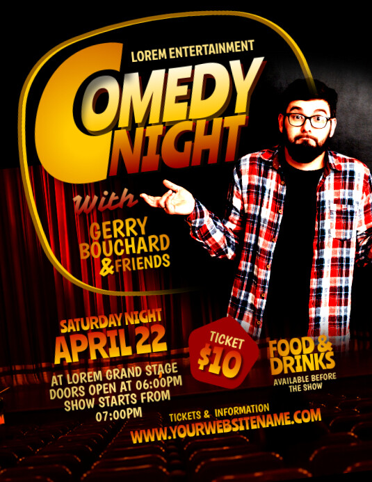 Comedy Night Flyer Template | PosterMyWall