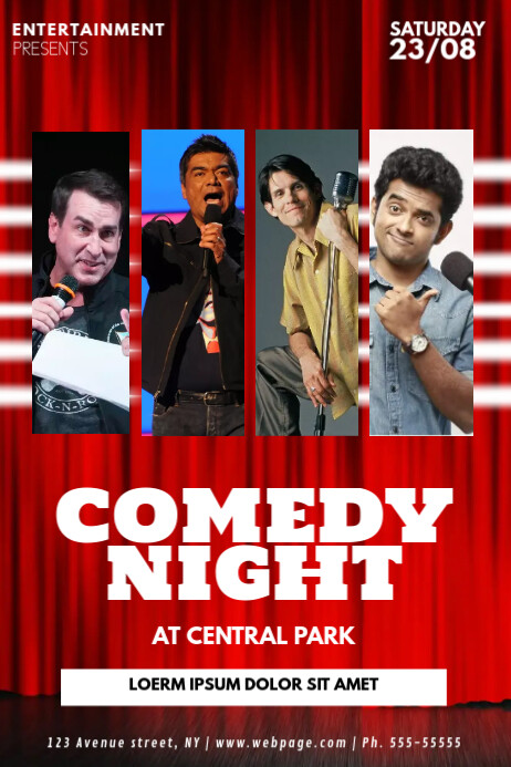 Comedy night flyer template Plakat