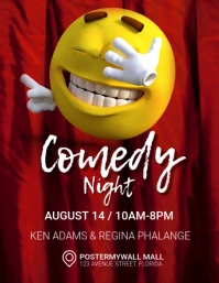 comedy night flyer template