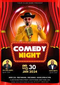 Comedy Show Flyer Template | PosterMyWall