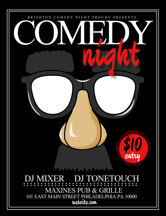 Comedy Night Template PosterMyWall