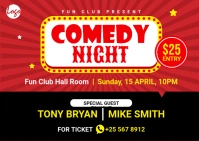 Comedy night postcard template