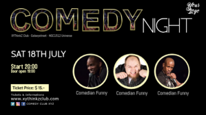 Black Comedy Night Facebook Cover Video Template