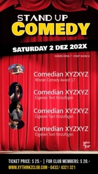 Comedy Night Stand Up Comedy Story Template