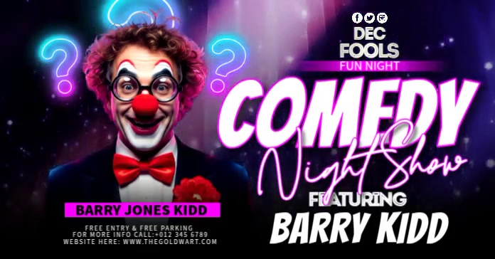 Comedy Nightshow, Facebook Shared Image template