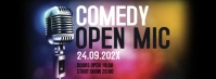 Comedy open mic night show stand up ad banner Foto Sampul Facebook template