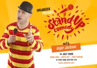 Comedy Show Ad Template Postcard