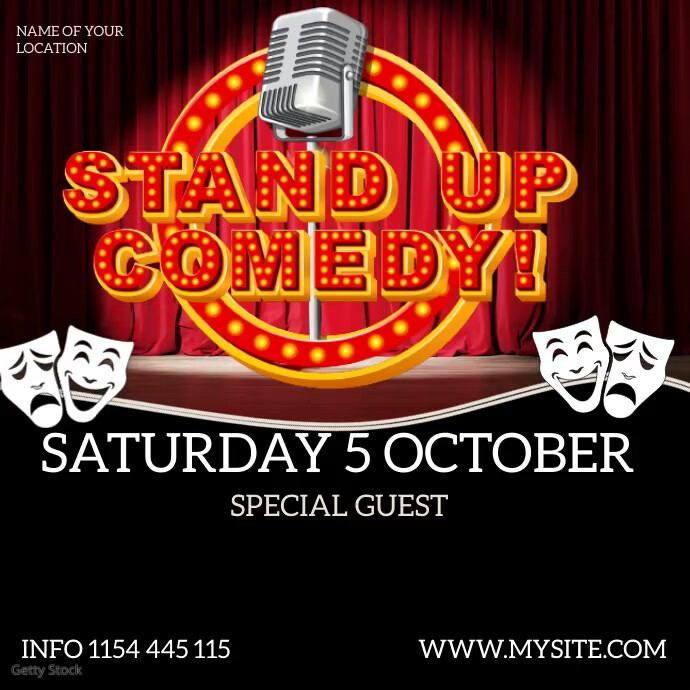 COMEDY SHOW Wpis na Instagrama template