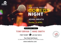 Comedy Show Postcard template