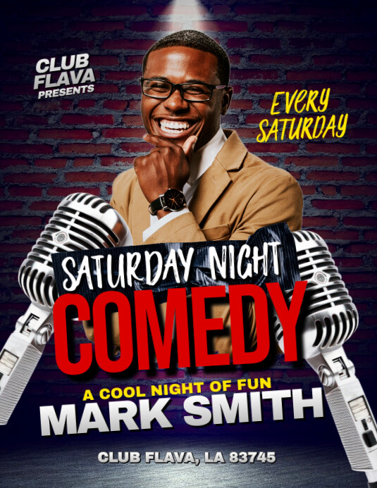 Comedy Show Flyer Template | PosterMyWall