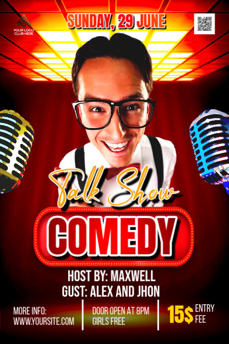 Comedy Show Poster Template