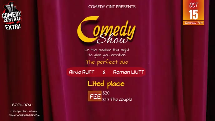 comedy show youtube cover template | PosterMyWall
