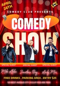 Comedy Stand Up Show A1 template
