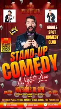 Comedy Stand Up Show Digital Display (9:16) template