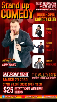 Stand Up Comedy Show Digital Display (9:16) template