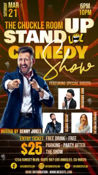 Stand Up Comedy Show Digital Display (9:16) template