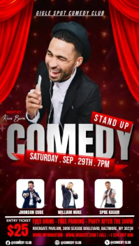 Stand Up Comedy Show Digital Display (9:16) template