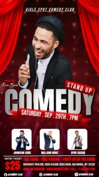 Comedy Stand Up Show Digital Display (9:16) template