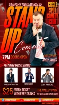 Comedy Stand Up Show Digital Display (9:16) template