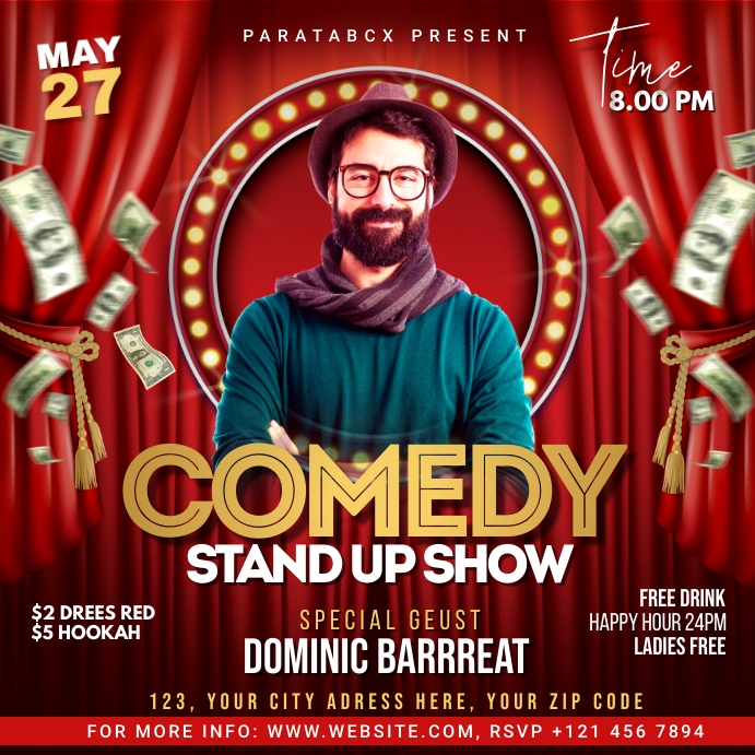 Create Eye-Catching Comedy Night Flyer Designs | PosterMyWall