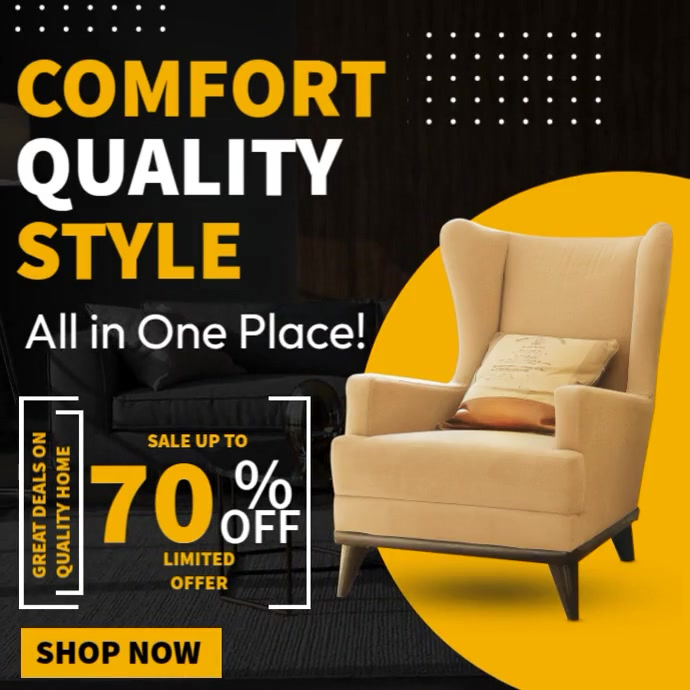 Comfort, Quality, Style Instagram Post template