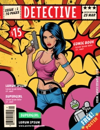 Comic, magzine Flyer (US Letter) template