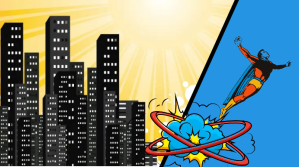 Comic book backdrop Презентация (16 : 9) template