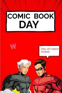 Comic book day template Poster