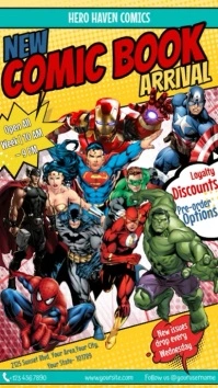 Comic Book Store Ad Instagram Reel Template
