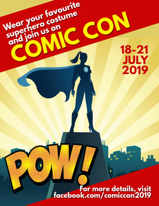 Comic con day Flyer (US-Letter) template